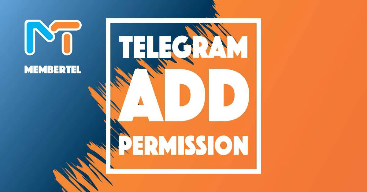 How to open add permission on telegram group?