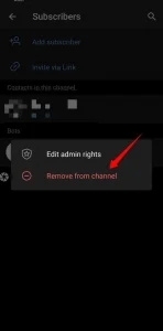 How to remove a telegram bot from a channel or group