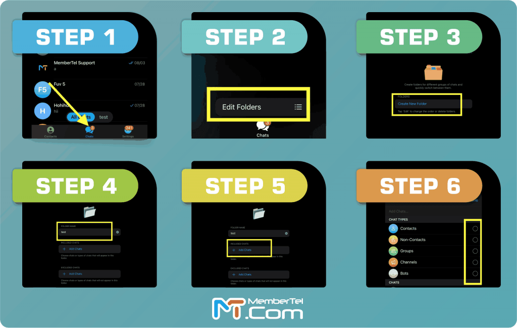 How to make chat folder in Telegram