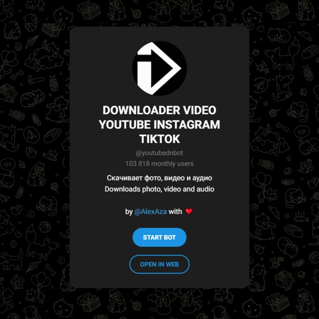 youtubednbot YouTube Downloader Bot