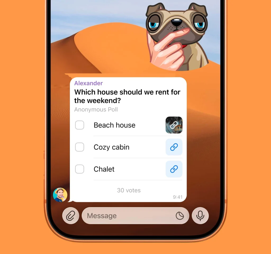 Telegram Poll Links