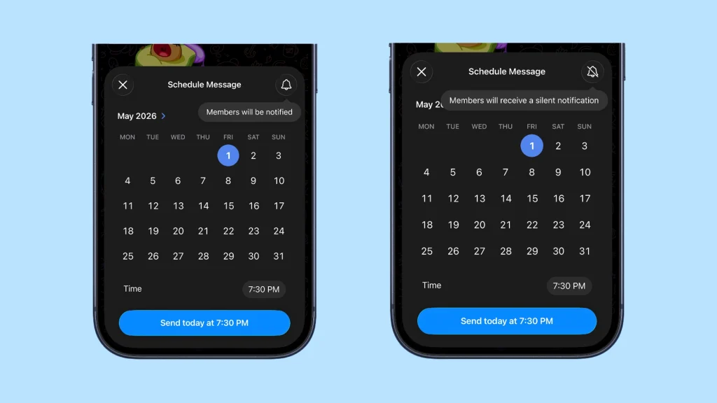 Silent Scheduled Messages