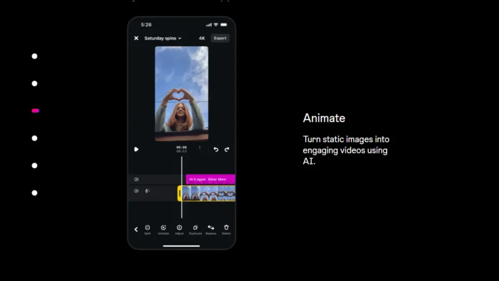 AI tool for animating static images