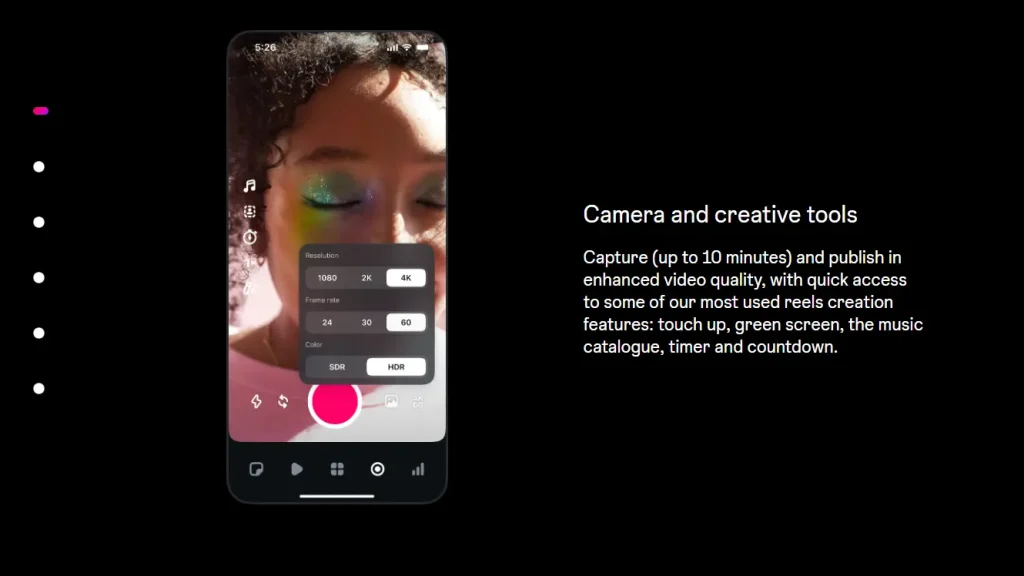 4K and HDR export settings in Edits app