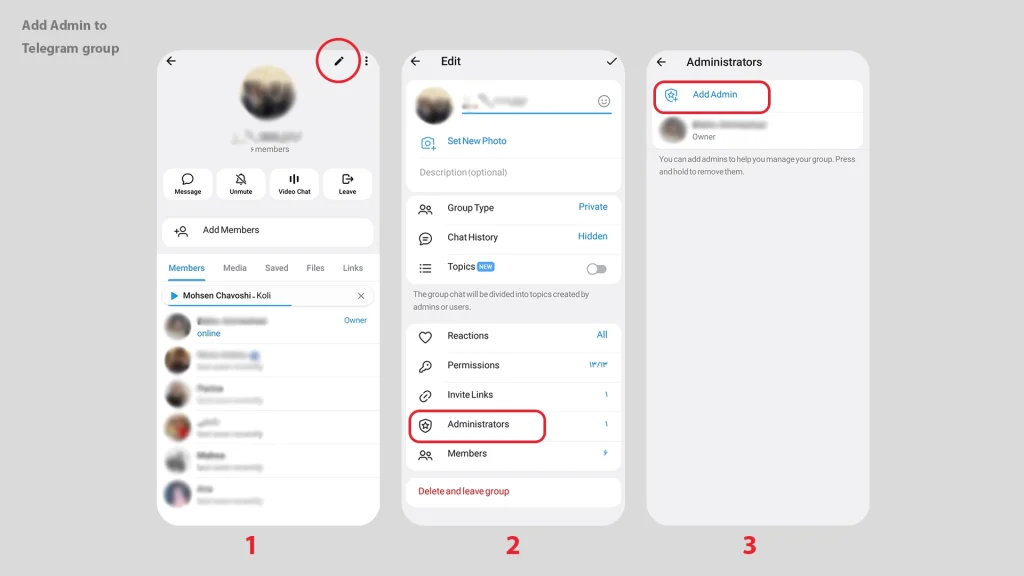 Add Admin to Telegram group