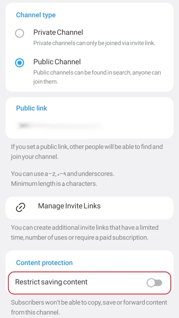 Control Message Forwarding Channels
