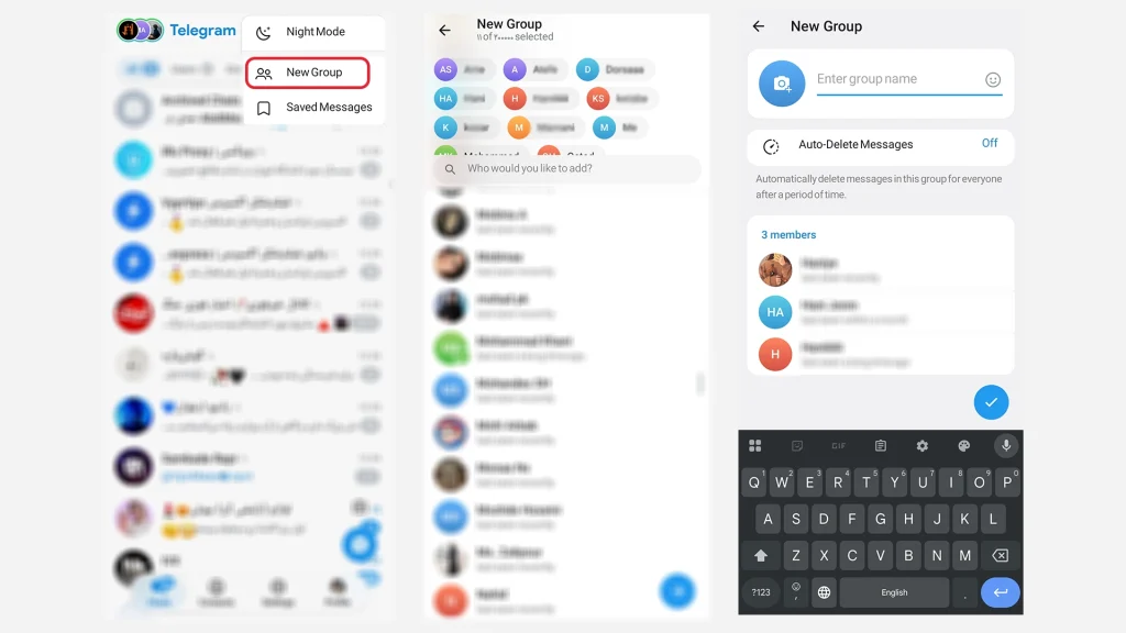 How to create Telegram group with multiple channels