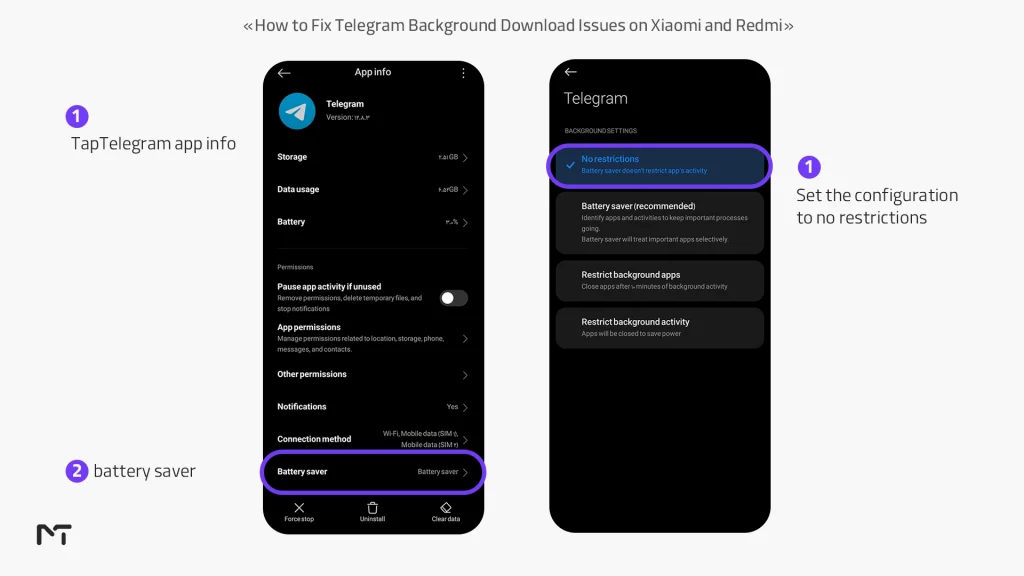 How to fix telegram background download issues on Xiaomi and Redmi