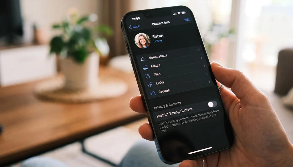Telegram Disable Sharing Private Chat 
