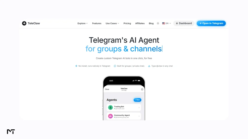 TeleClaw natural language moderation rule setup for a Telegram group